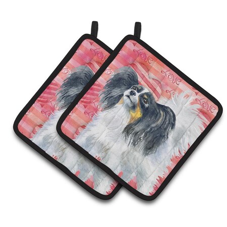 Carolines Treasures Papillon Love Pair of Pot Holders BB9744PTHD